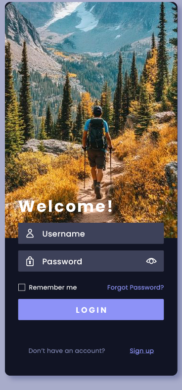 Trailhead login screen